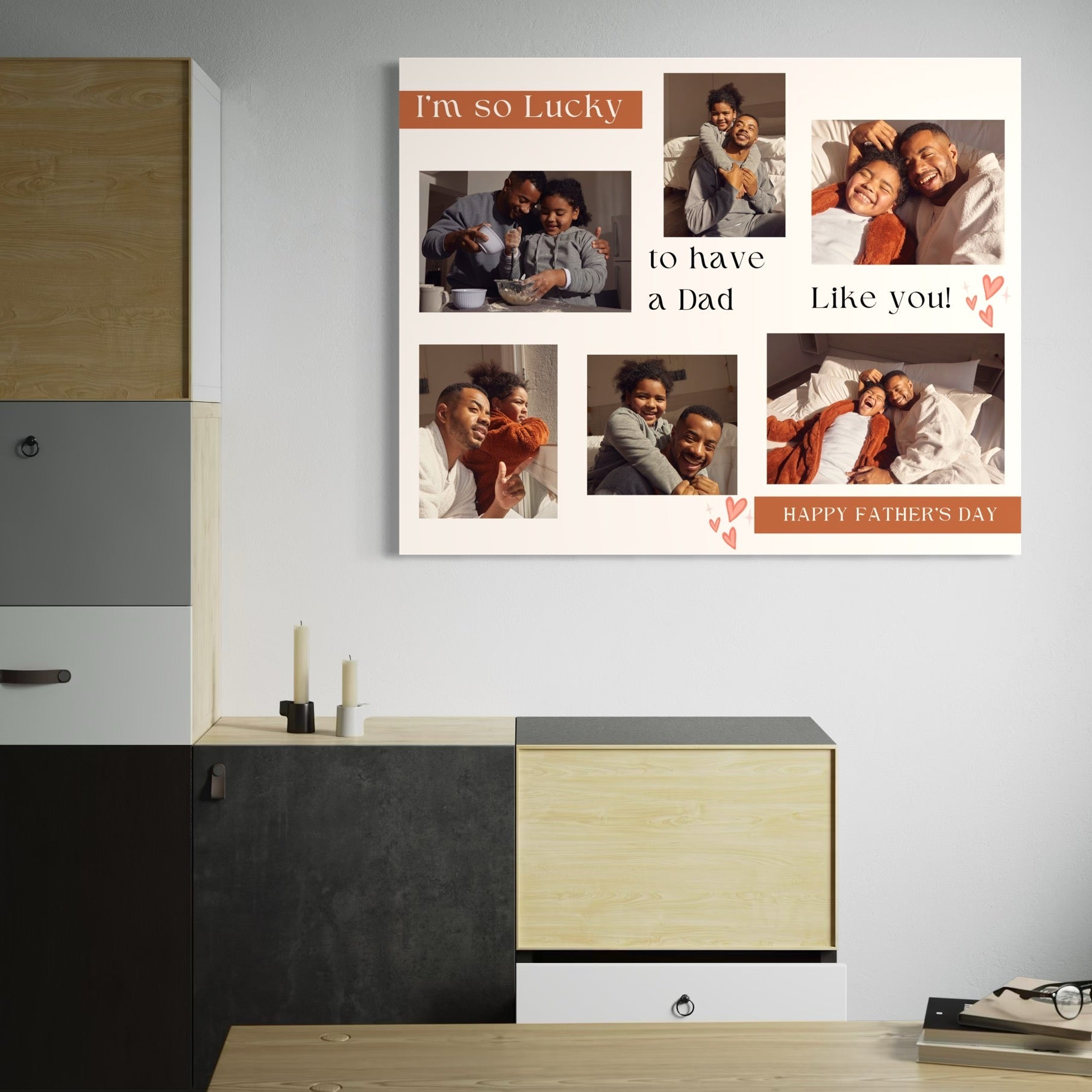 Tablou canvas decorativ cu tablou canvas cu colaj foto de tatic
