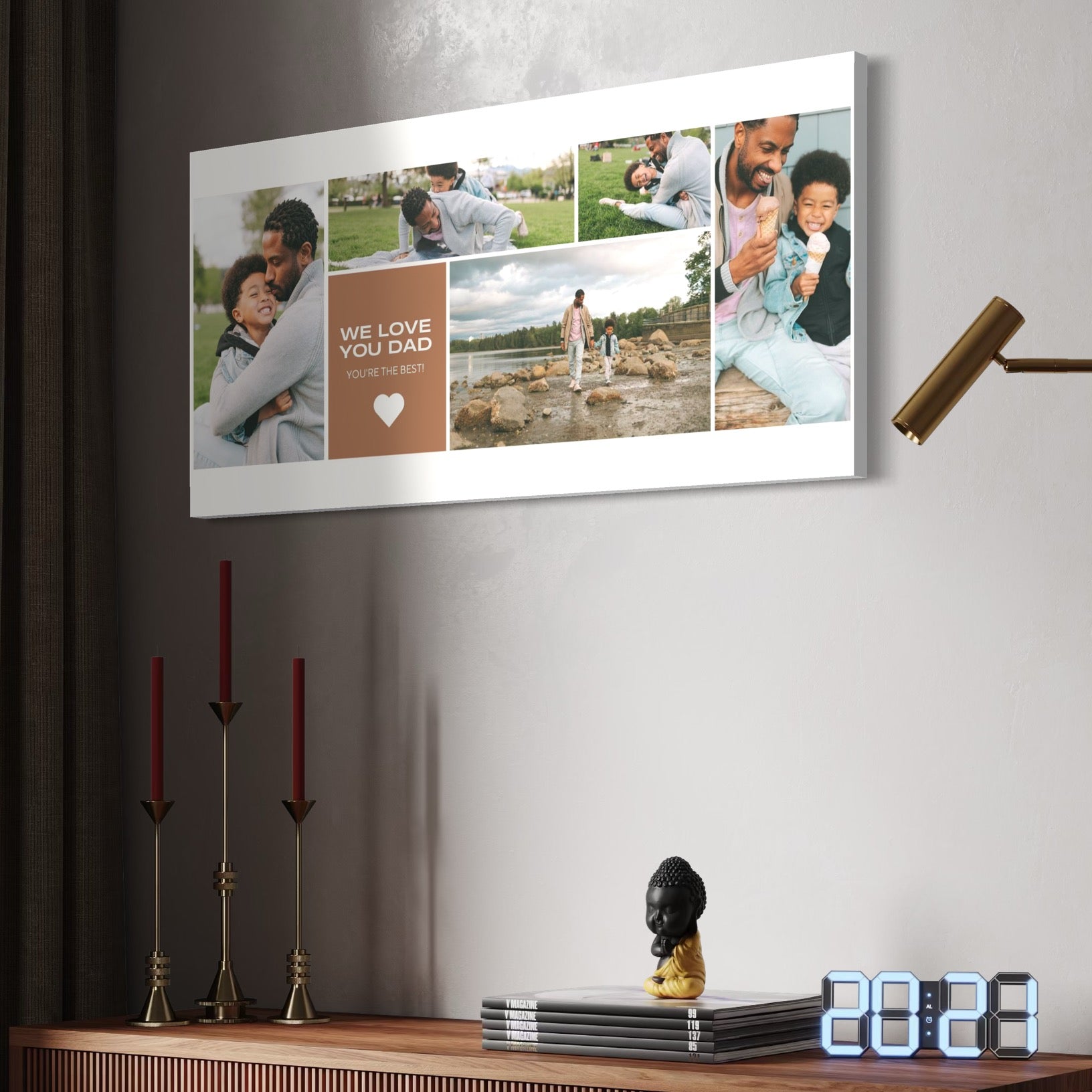 Tablou canvas personalizat cu fotografii de familie, tablou canvas pentru perete