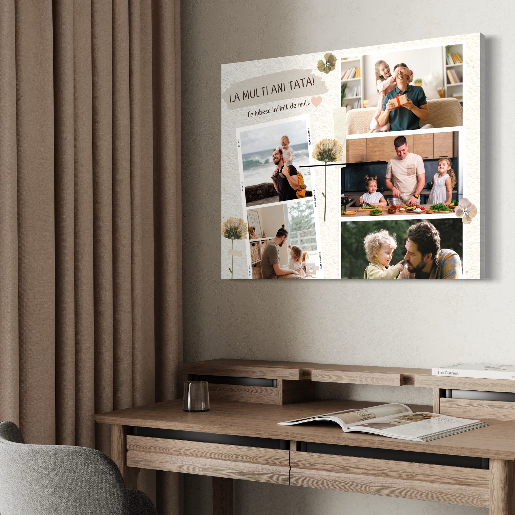 Tablou canvas personalizat cu fotografii de familie, tablou canvas pentru perete