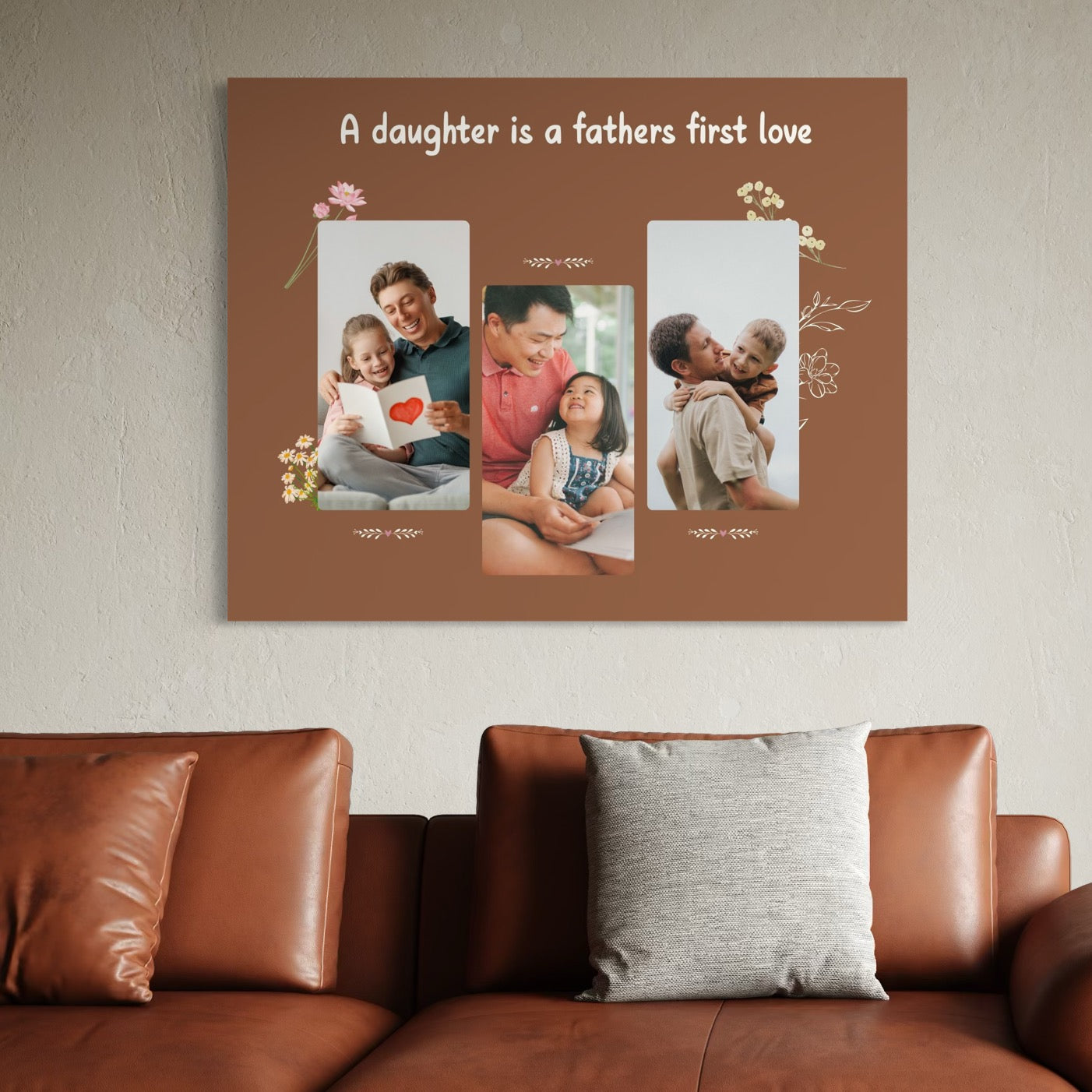 Tablou canvas decorativ cu tablou canvas personalizat cu fotografii de familie