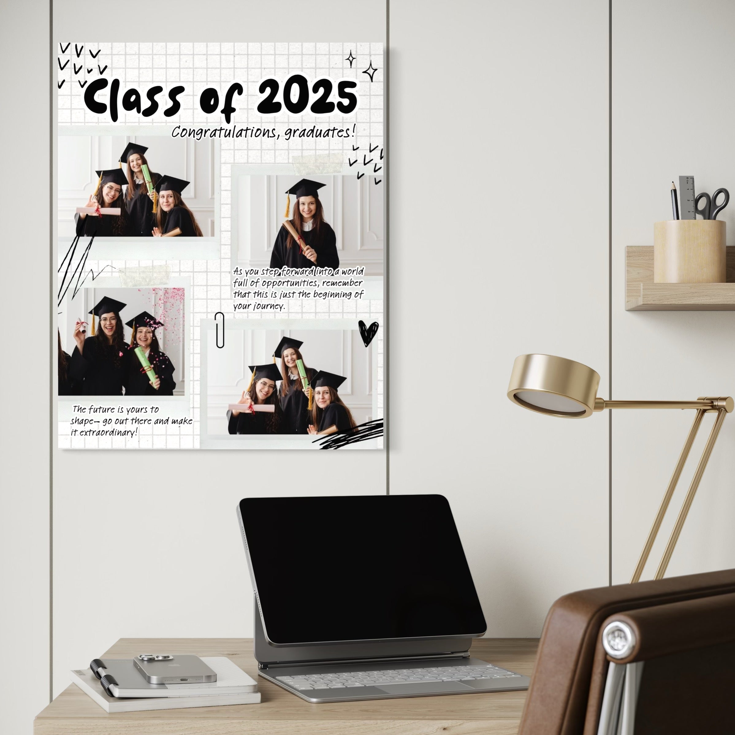 Tablou canvas decorativ cu tablou canvas cu absolvente si text