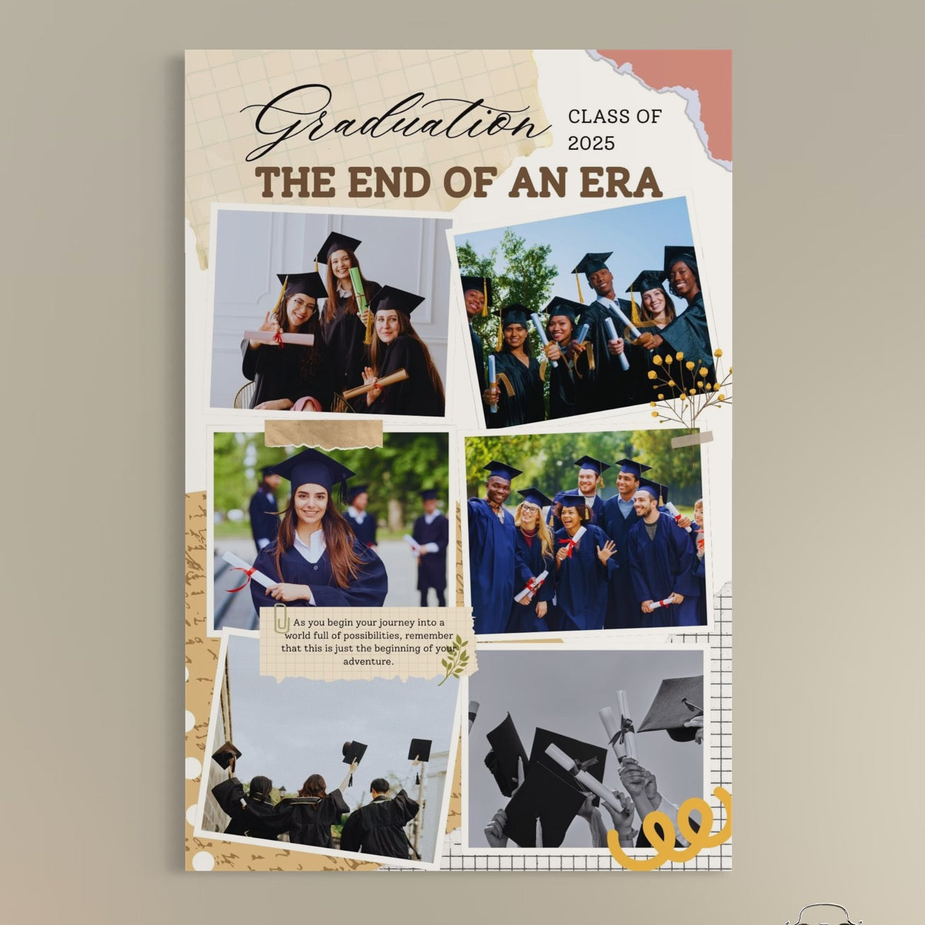 Tablou Canvas Personalizat cu 6 Poze Pentru Absolvire "The End Of An Era", PS198
