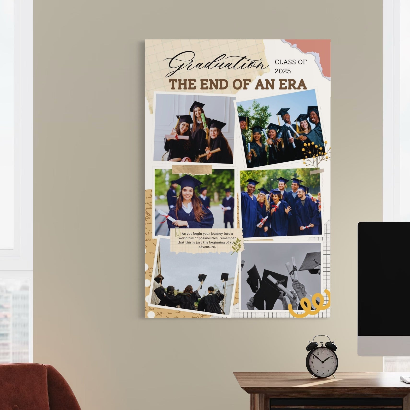 Tablou Canvas Personalizat cu 6 Poze Pentru Absolvire "The End Of An Era", PS198