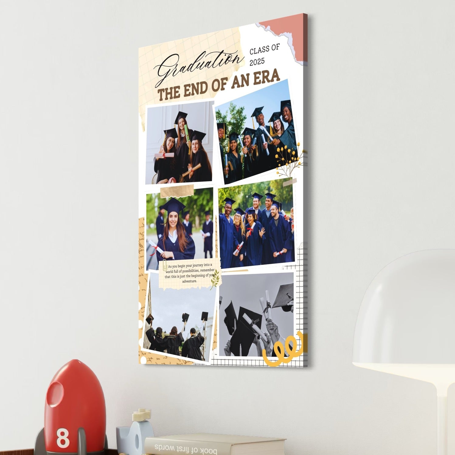 Tablou Canvas Personalizat cu 6 Poze Pentru Absolvire "The End Of An Era", PS198