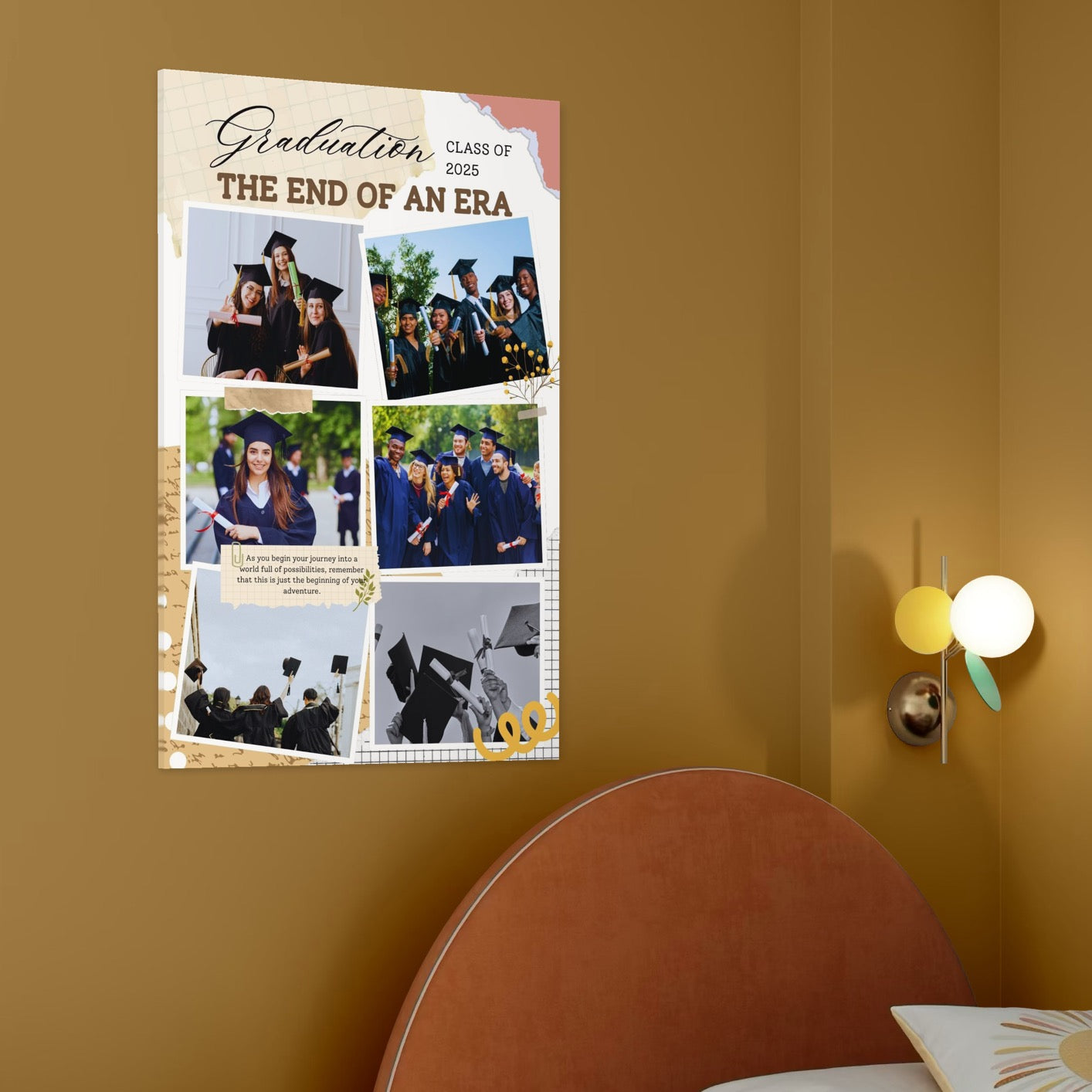 Tablou Canvas Personalizat cu 6 Poze Pentru Absolvire "The End Of An Era", PS198
