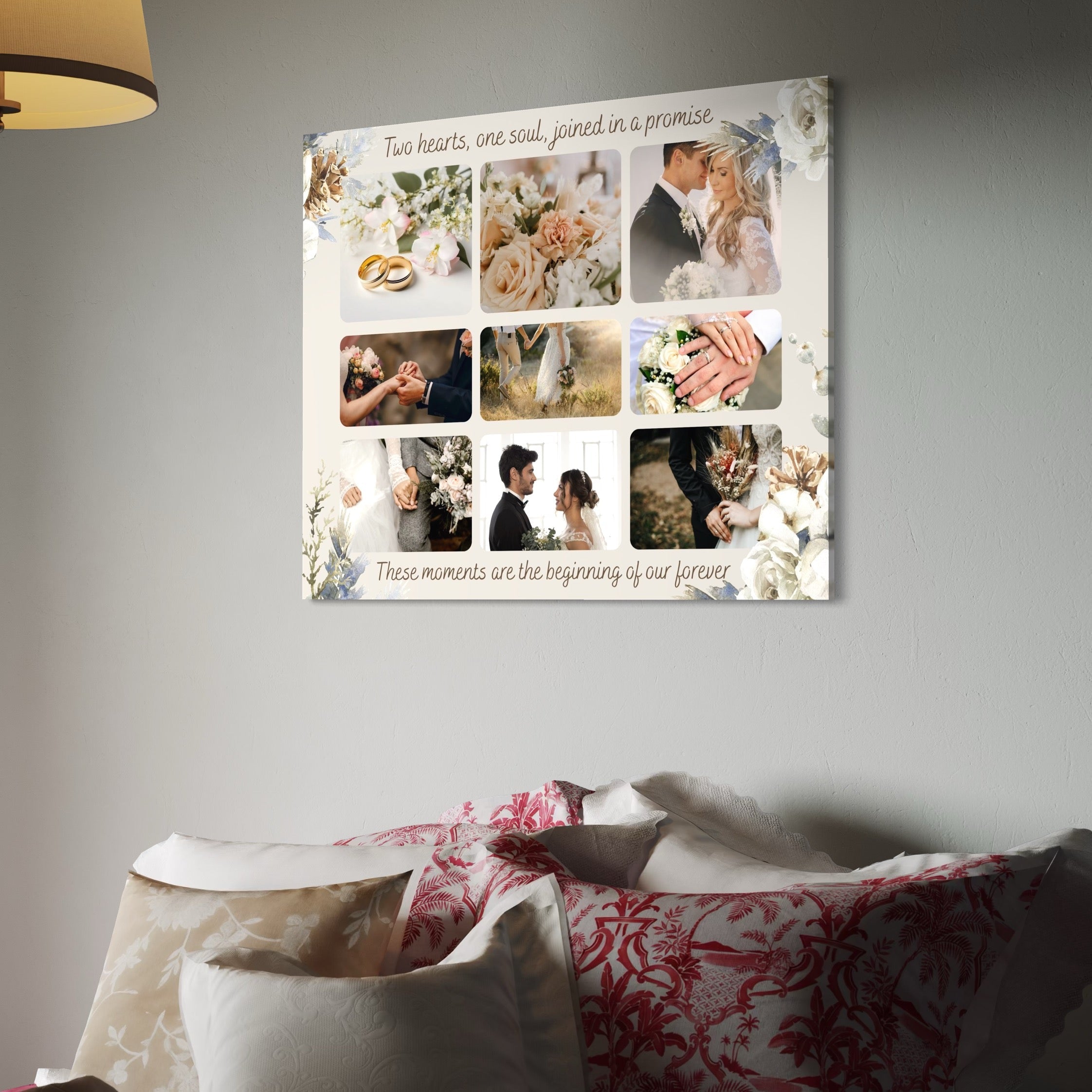 Tablou canvas personalizat cu fotografii de nunta, tablou canvas pentru perete