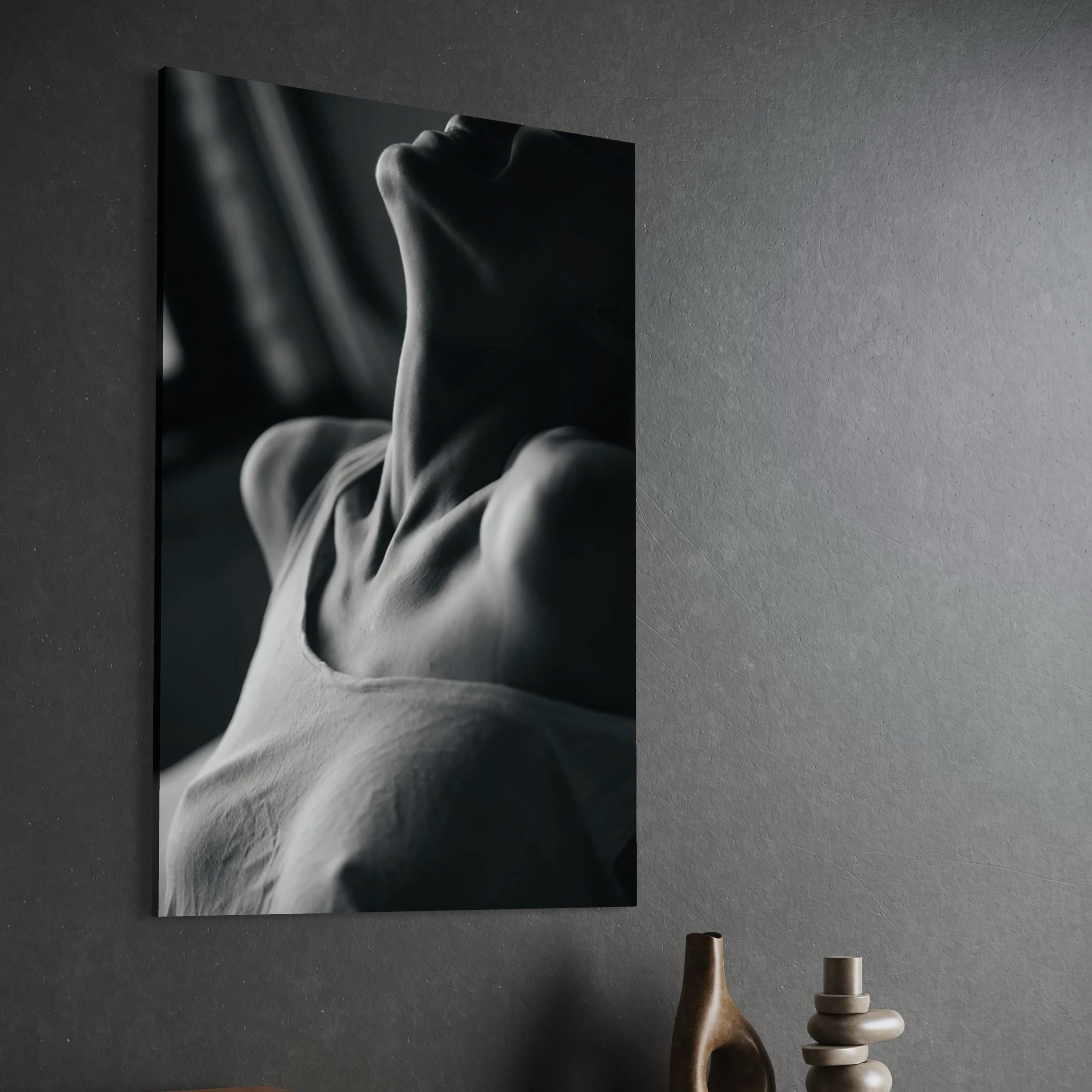 Tablou Canvas Premium, LuxCanva® P1013, Între Relaxare și Ardere, Sexy, Divin, Frumusete, Respiratie, Suspin, Dimineata, Cuplu, Asteptare, Dorinta, Fotografie, Living, Dormitor