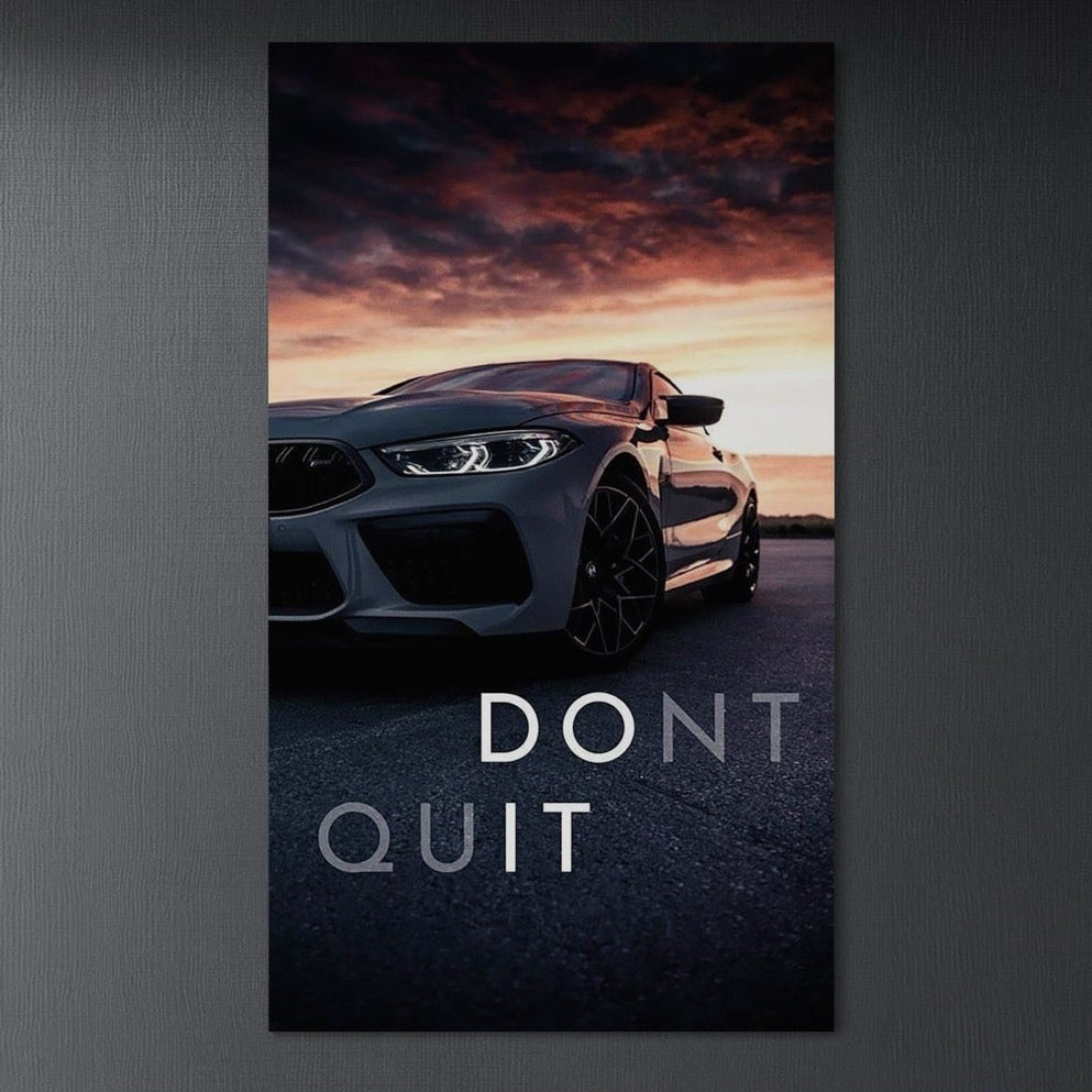 Tablou Canvas Premium, LuxCanva® Q1005, Puterea de a Continua, Determinare, Ambitie, Succes, Disciplina, Focus, Vointa, Masina, Sport, Drum, Asfalt, Faruri, Viteza, Directie, Birou, Dormitor