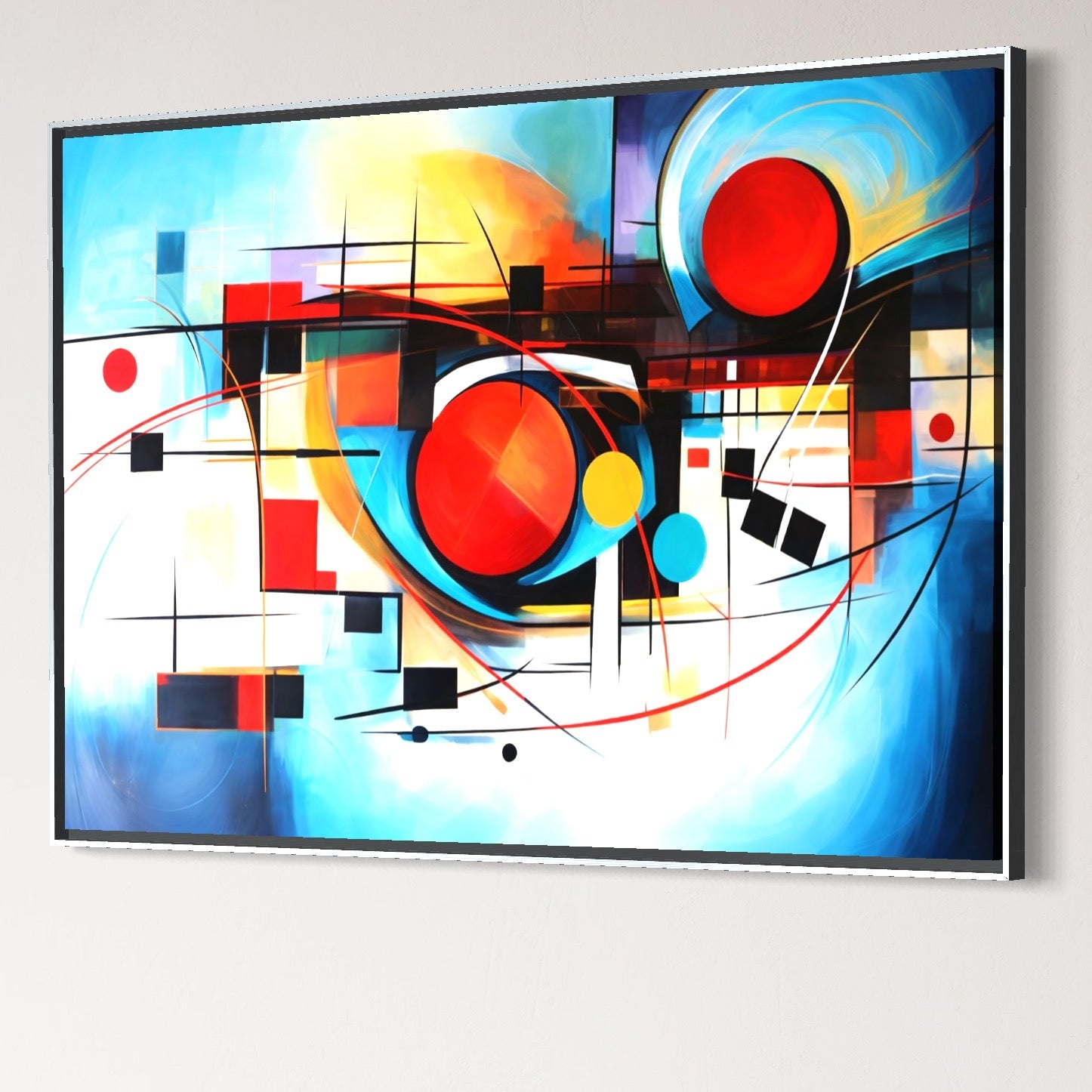 Tablou Canvas Premium, LuxCanva® C1268, Orbita gandurilor, Geometrie, Culori, Miscare, Ritm, Urban, Axa, Energie, Spatiu, Univers, Ordine, Haos, Cromatica, Abstarct