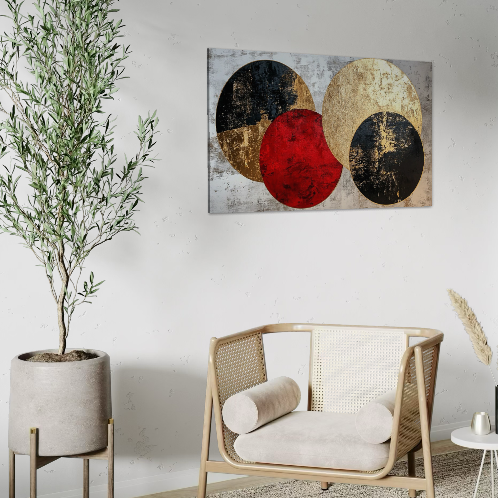 Tablou Canvas Premium, LuxCanva® C1308, Inceput Fara Sfarsit, Geometrie, Culori, Abstract, Auriu, Cosmos, Forma, Rugaciune, Ritual, Tensiune, Suprapuneri, Forma, Stare, Birou, Living, Dormitor