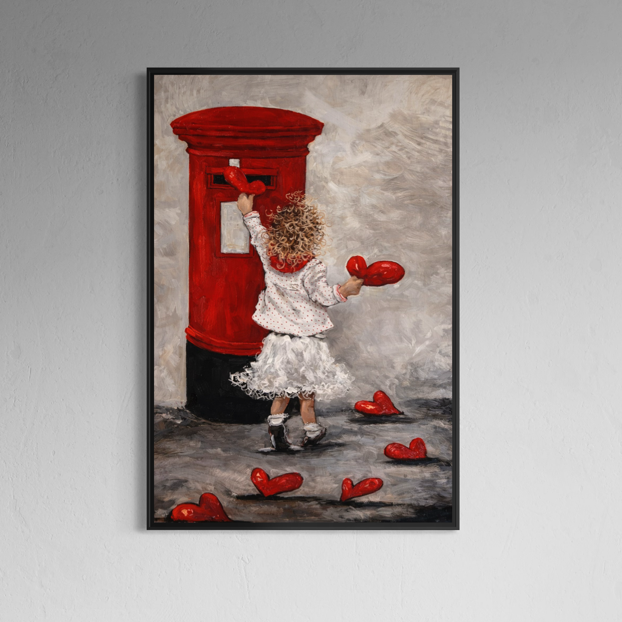 Tablou Canvas Premium, LuxCanva® E1057, Scrisori pentru Iubire, Dragoste, Cutie, Postala, Scrisori, Copil, Iubire, Sentimente, Scriere, Mesaj, Speranta, Gest, Inimi, Living, Dormitor