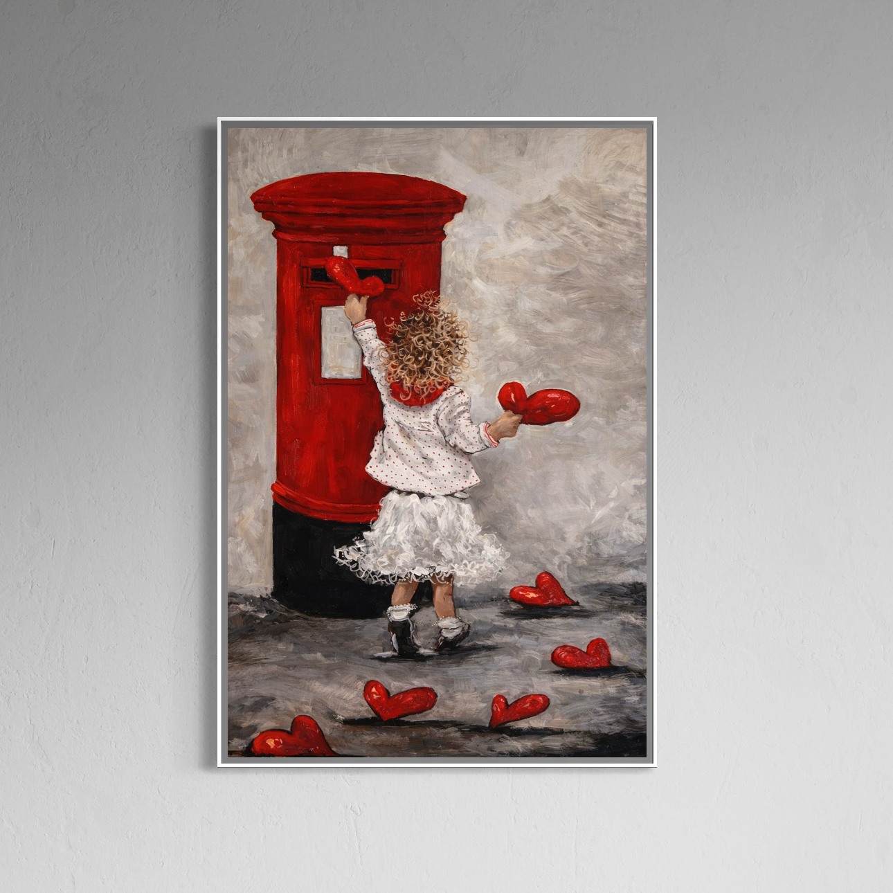 Tablou Canvas Premium, LuxCanva® E1057, Scrisori pentru Iubire, Dragoste, Cutie, Postala, Scrisori, Copil, Iubire, Sentimente, Scriere, Mesaj, Speranta, Gest, Inimi, Living, Dormitor