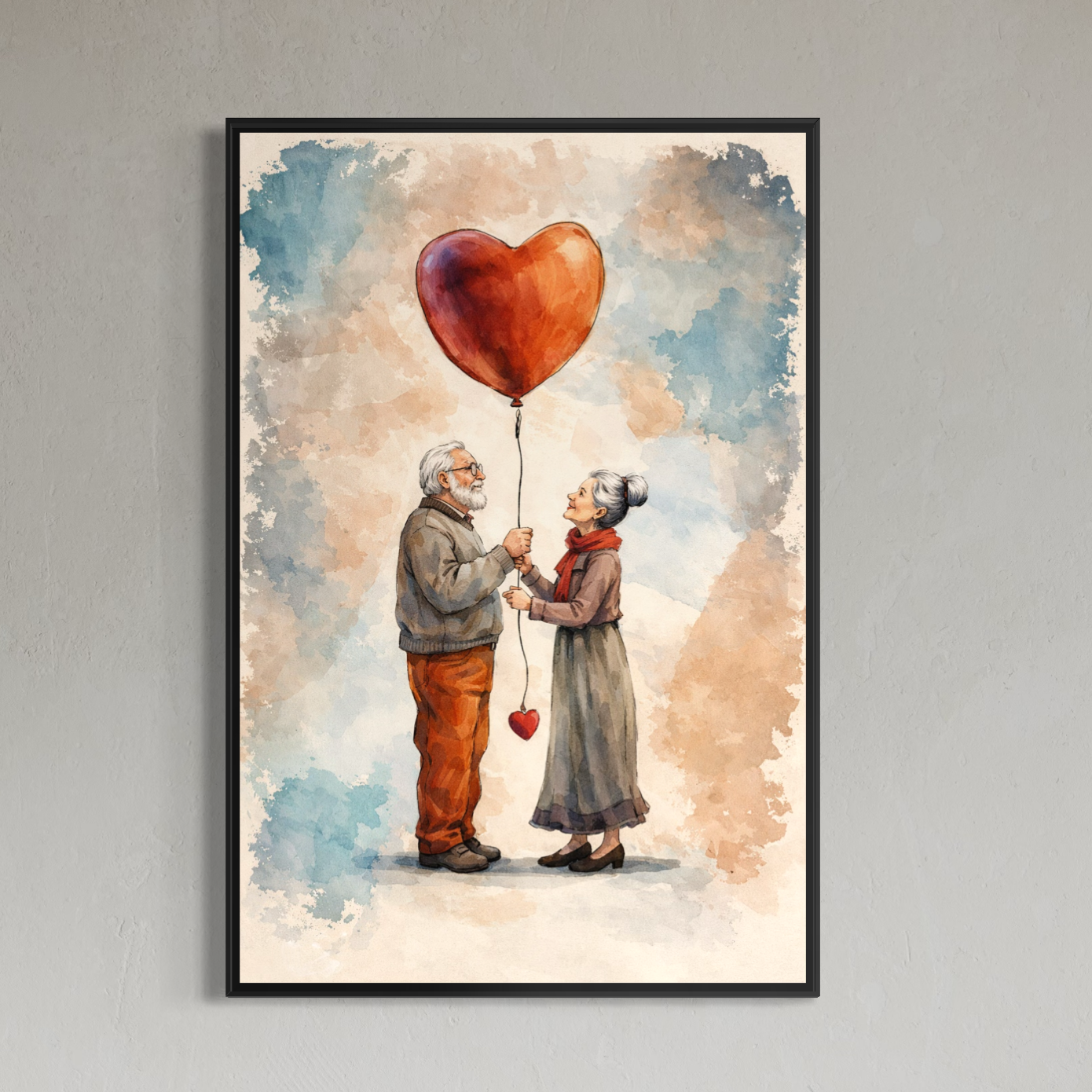 Tablou Canvas Premium, LuxCanva® E1060, Cand Dragostea e Acasa, Dragoste, Inima, Iubire, Eterna, Cuplu, Suflet, Pereche, Ani, Viata, Impreuna, Casatorie, Eternitate, Living, Dormitor