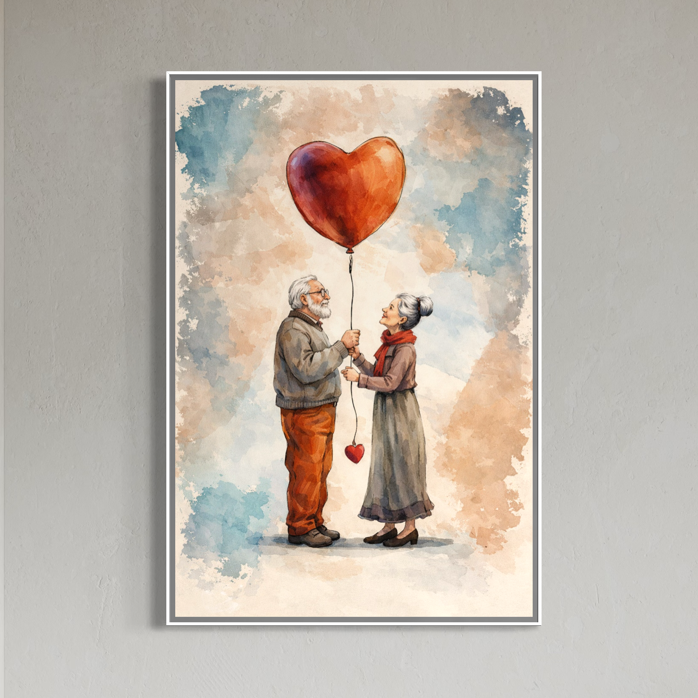 Tablou Canvas Premium, LuxCanva® E1060, Cand Dragostea e Acasa, Dragoste, Inima, Iubire, Eterna, Cuplu, Suflet, Pereche, Ani, Viata, Impreuna, Casatorie, Eternitate, Living, Dormitor