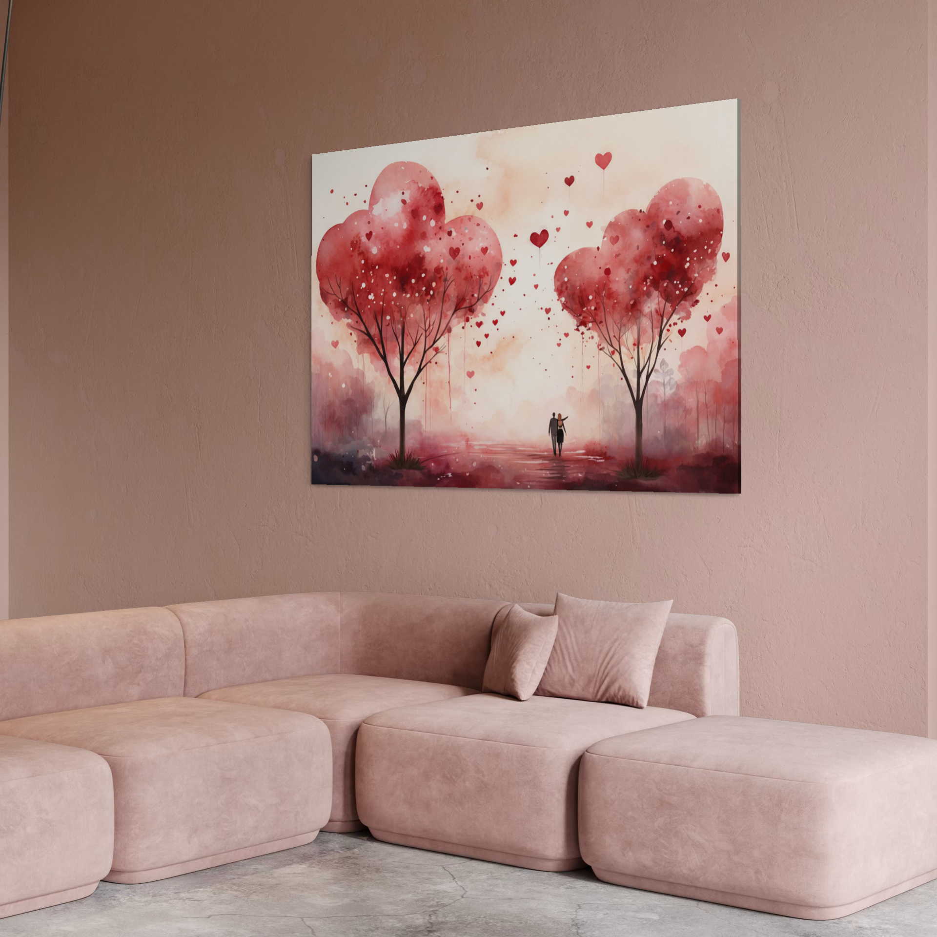 Tablou Canvas Premium, LuxCanva® E1078, Calea Spre Noi, Dragoste, Plimbare, Indragostiti, Parc, Vacanta, Discutie, Declaratii, El, Ea, Cuplu, Fericire, Emotie, Bucurie, Living, Dormitor