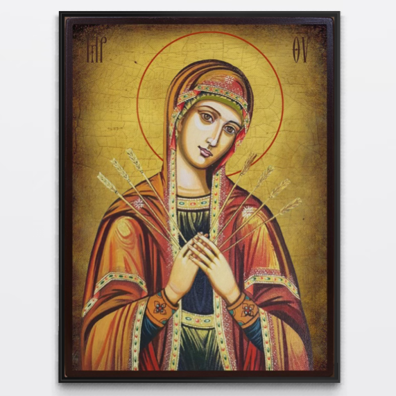 Tablou canvas cu icoana maicii domnului cu sapte sageti