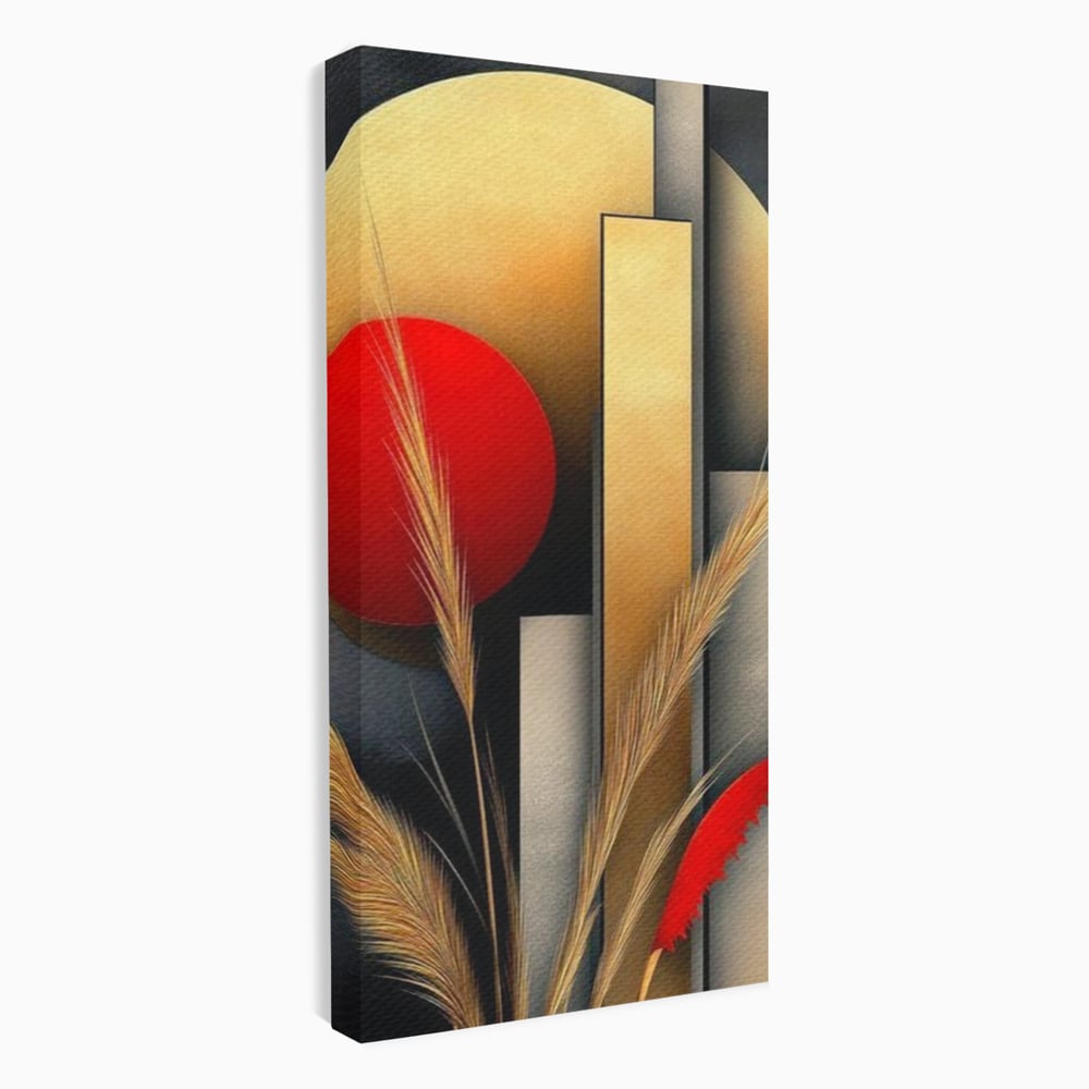 Tablou canvas cu tablou canvas cu forme geometrice si spice, fara rama, pe sasiu de lemn