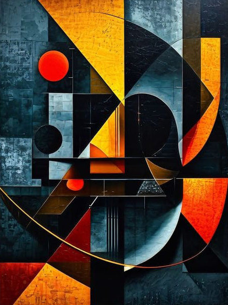 Tablou Canvas Premium, LuxCanva® J1021, Coliziunea Culorilor, Arhitectura, Vise, Culori, Urban, Orbita, Fragmente, Lumina, Haos, Reverie, Living, Dormitor