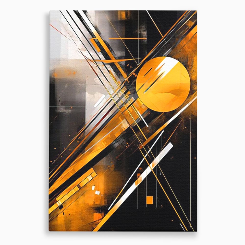 Tablou canvas cu tablou canvas cu forme geometrice abstracte, fara rama, pe sasiu de lemn