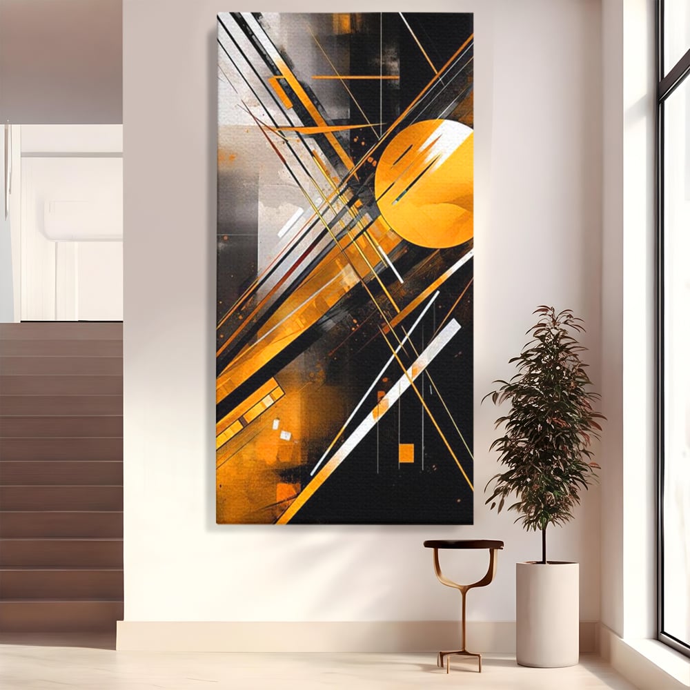 Tablou canvas cu tablou canvas cu forme geometrice abstracte, fara rama, pe sasiu de lemn