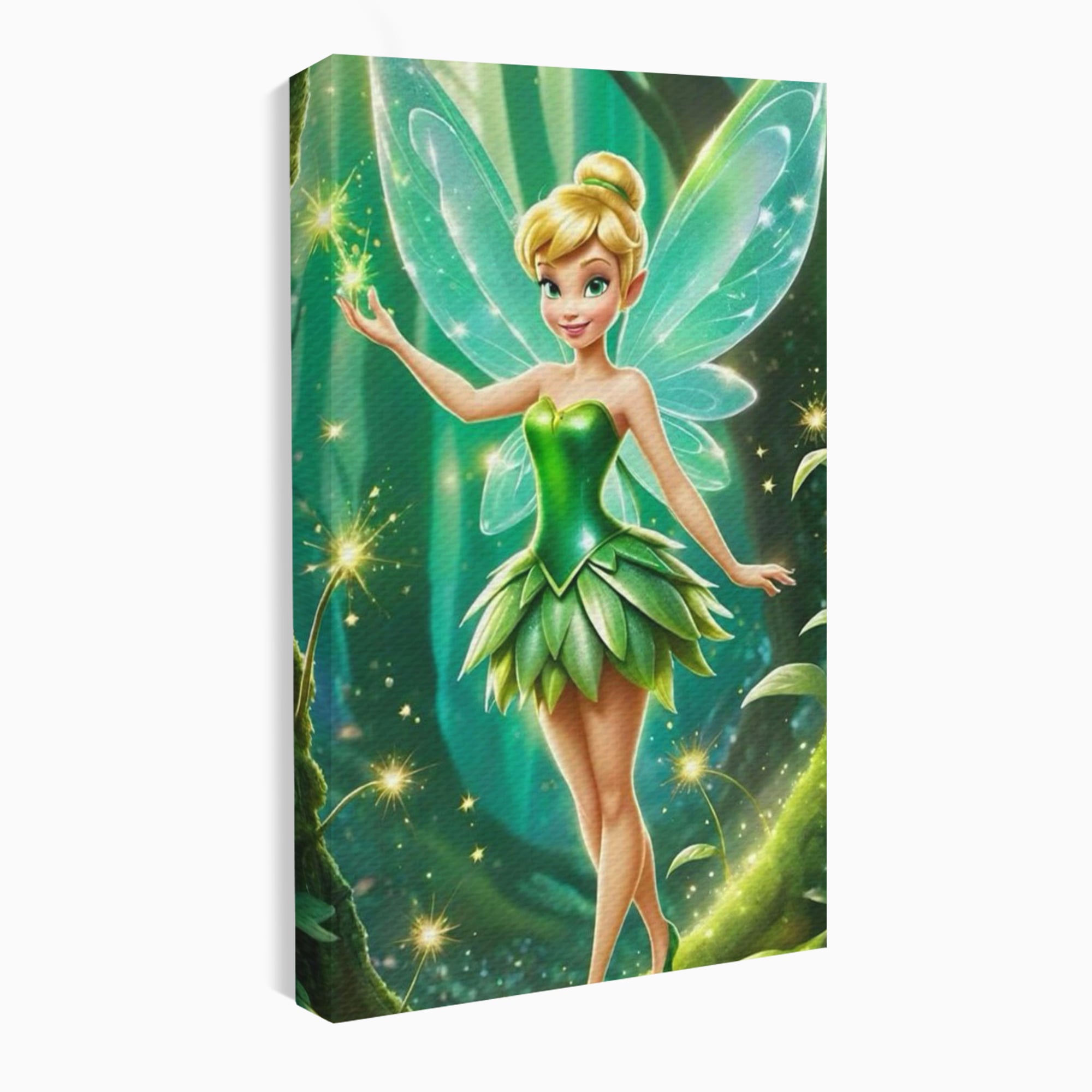 Tablou canvas cu tablou canvas cu zana tinker bell, fara rama, pe sasiu de lemn