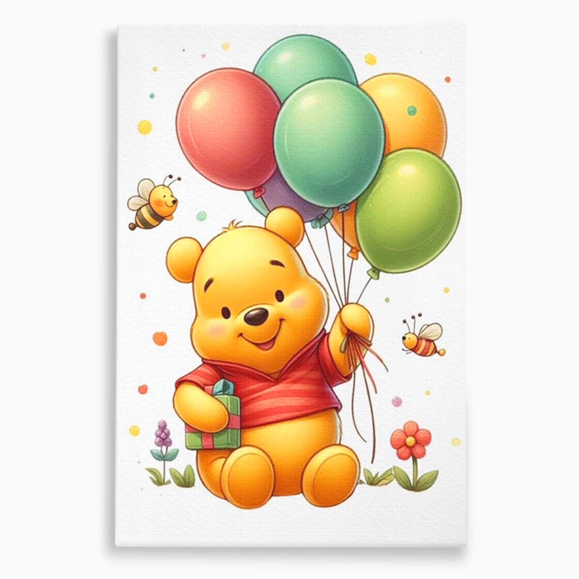 Tablou canvas cu tablou canvas cu winnie the pooh, fara rama, pe sasiu de lemn
