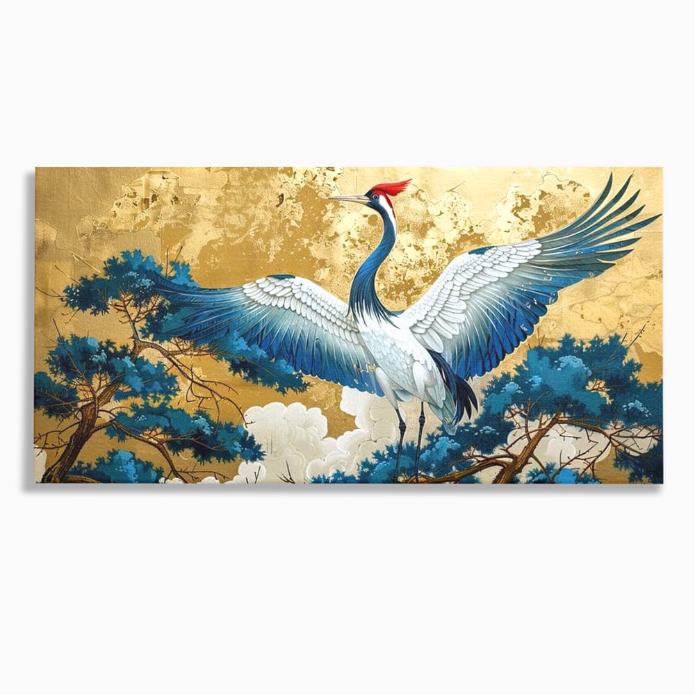 Tablou canvas cu tablou canvas cu cocor japonez, fara rama, pe sasiu de lemn