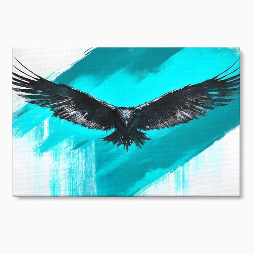 Tablou canvas cu tablou canvas cu vultur in zbor, fara rama, pe sasiu de lemn