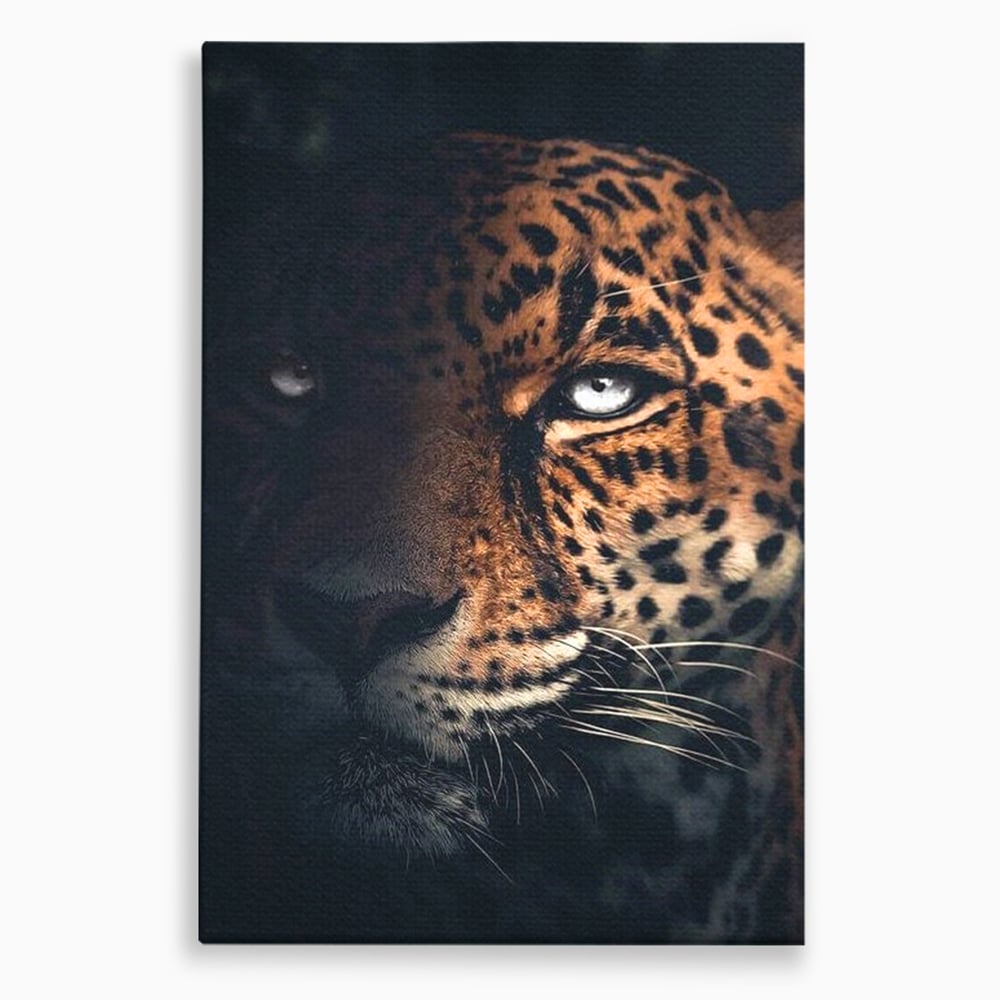 Tablou canvas cu tablou canvas cu ochiul de jaguar, fara rama, pe sasiu de lemn