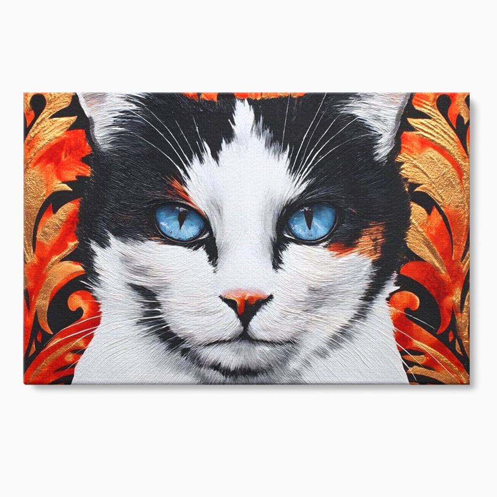 Tablou canvas cu tablou canvas cu ochi de pisica, fara rama, pe sasiu de lemn