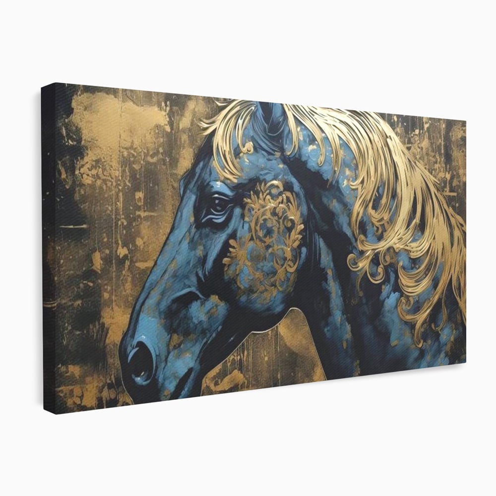Tablou canvas cu tablou canvas cu profil de cal, fara rama, pe sasiu de lemn