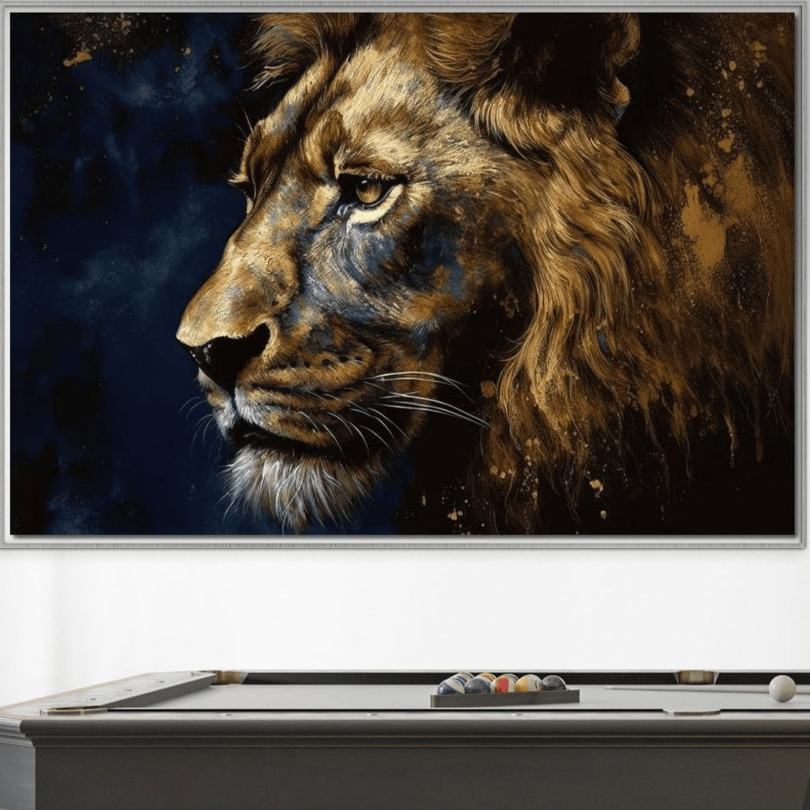 Tablou Canvas Premium, LuxCanva® M1368, Tronul Noptii, Noapte, Cosmic, Mister, Abis, Univers, Astral, Leu, Rege, Meditatie, Vis, Birou, Living, Camera Copil