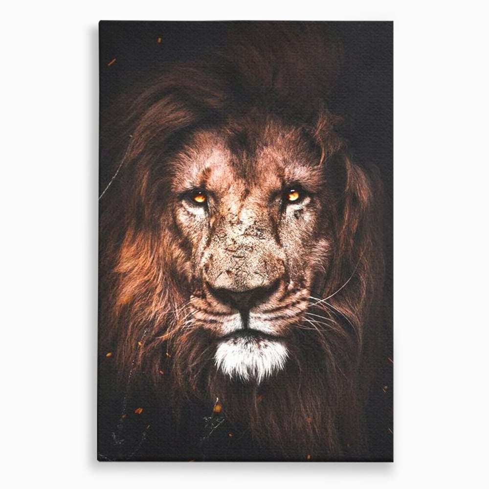 Tablou canvas cu tablou canvas cu leu, fara rama, pe sasiu de lemn