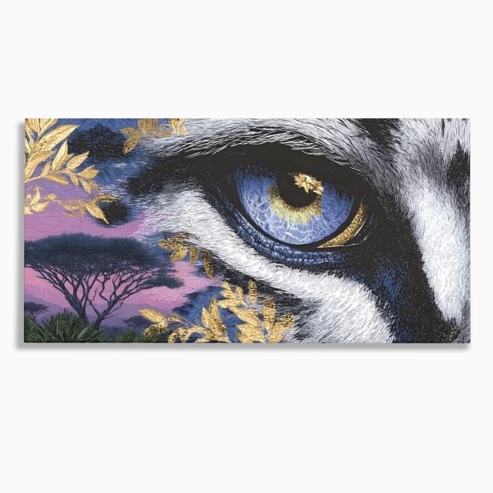 Tablou canvas cu tablou canvas cu ochi de felina, fara rama, pe sasiu de lemn
