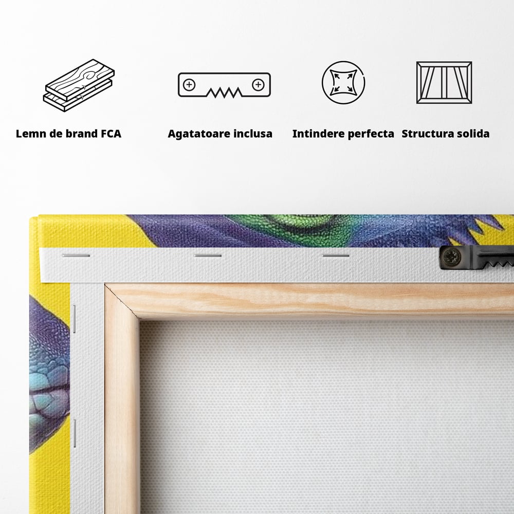 Tablou Canvas cu Soparla Verde si Albastra, Verde si Albastru, M1520