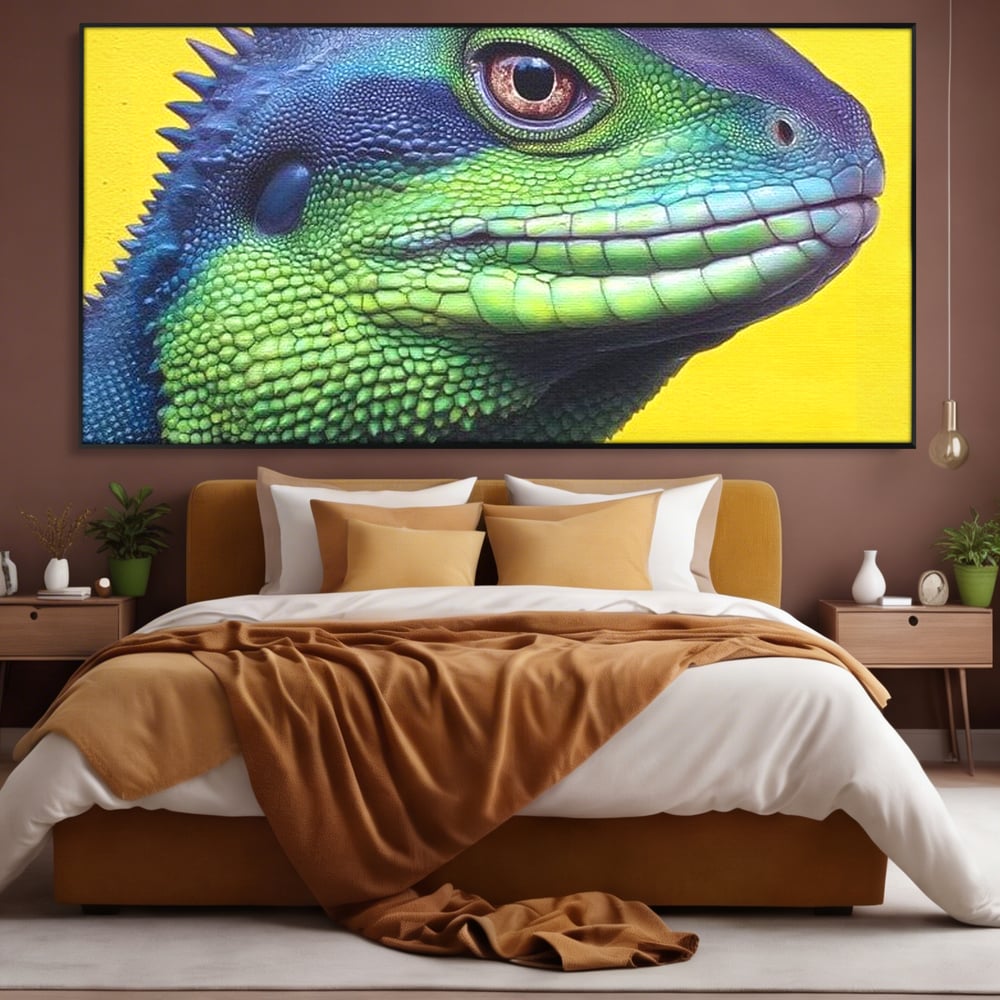 Tablou Canvas cu Soparla Verde si Albastra, Verde si Albastru, M1520