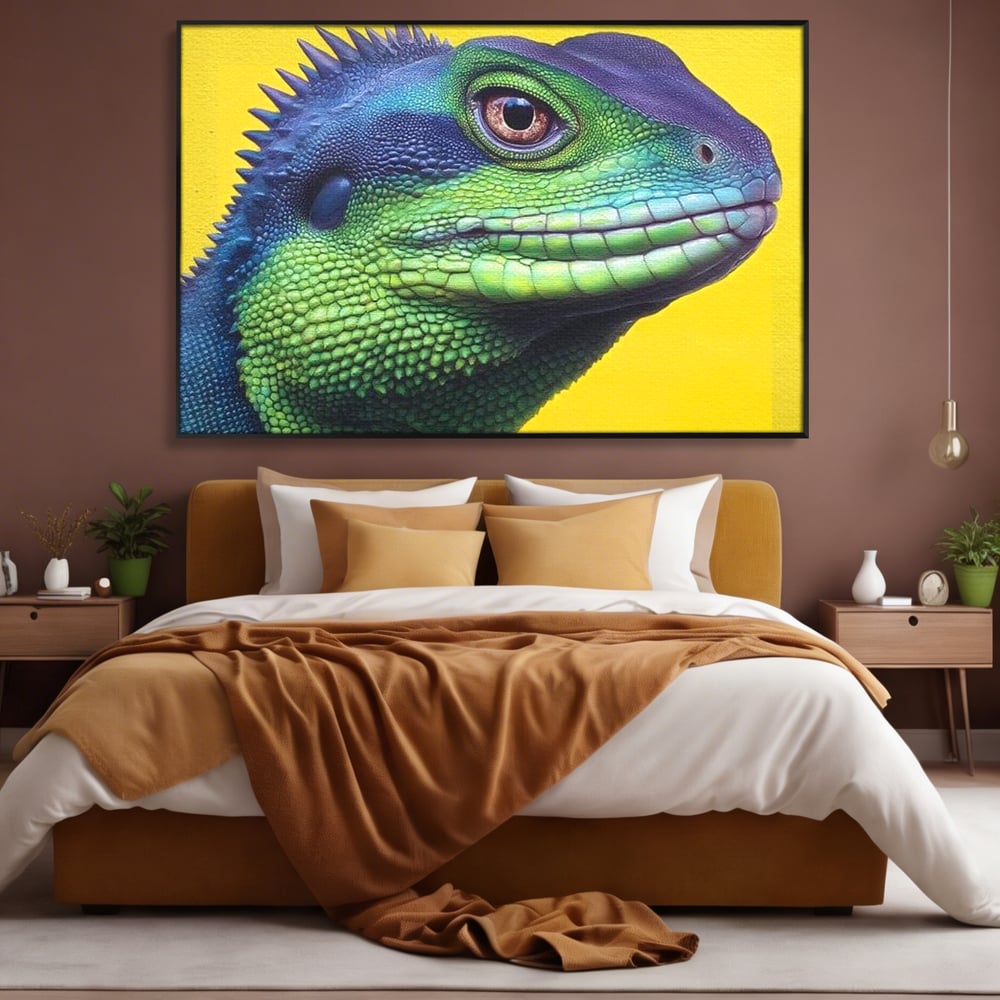 Tablou Canvas cu Soparla Verde si Albastra, Verde si Albastru, M1520