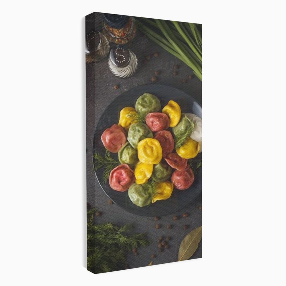 Tablou canvas cu tablou canvas cu paste colorate, fara rama, pe sasiu de lemn