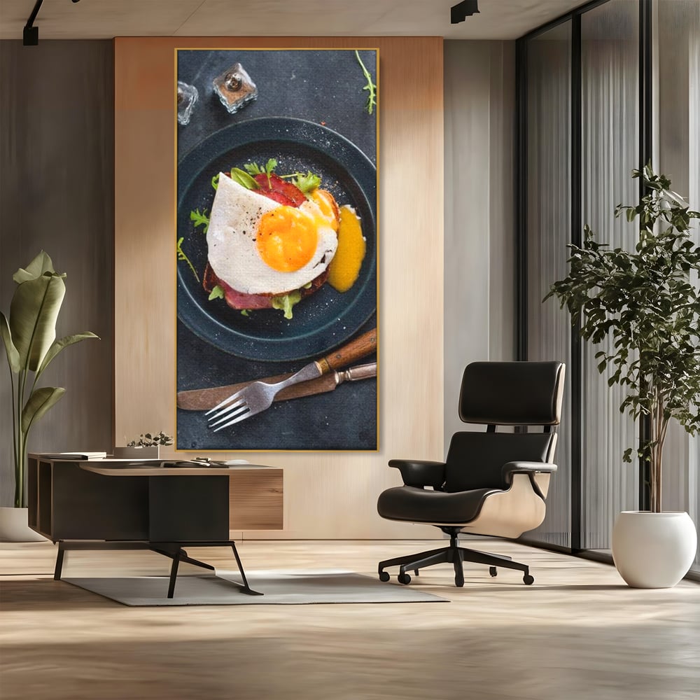 Tablou Canvas cu Mic Dejun, Alb si Galben, N1014