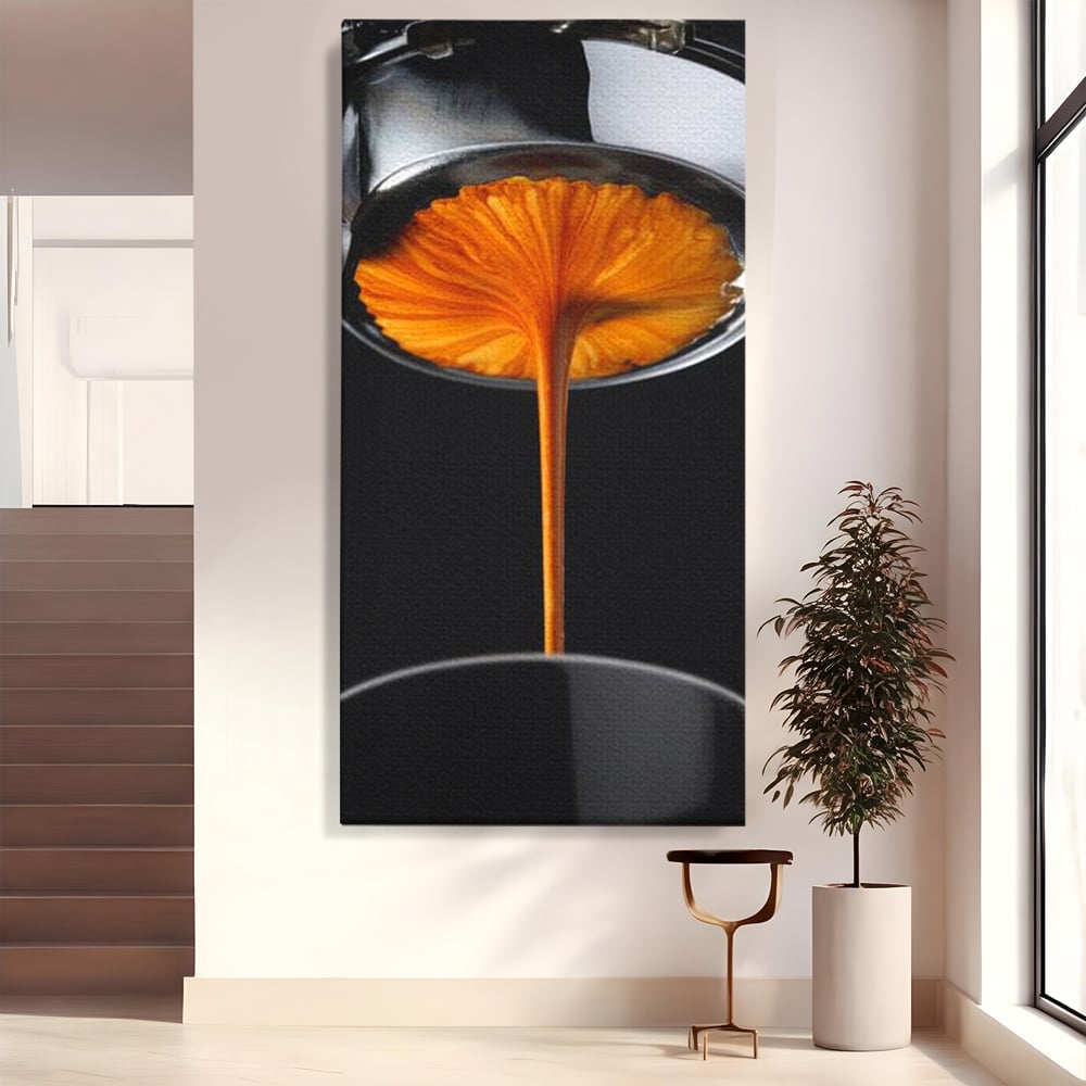 Tablou canvas cu tablou canvas cu jet de espresso, fara rama, pe sasiu de lemn