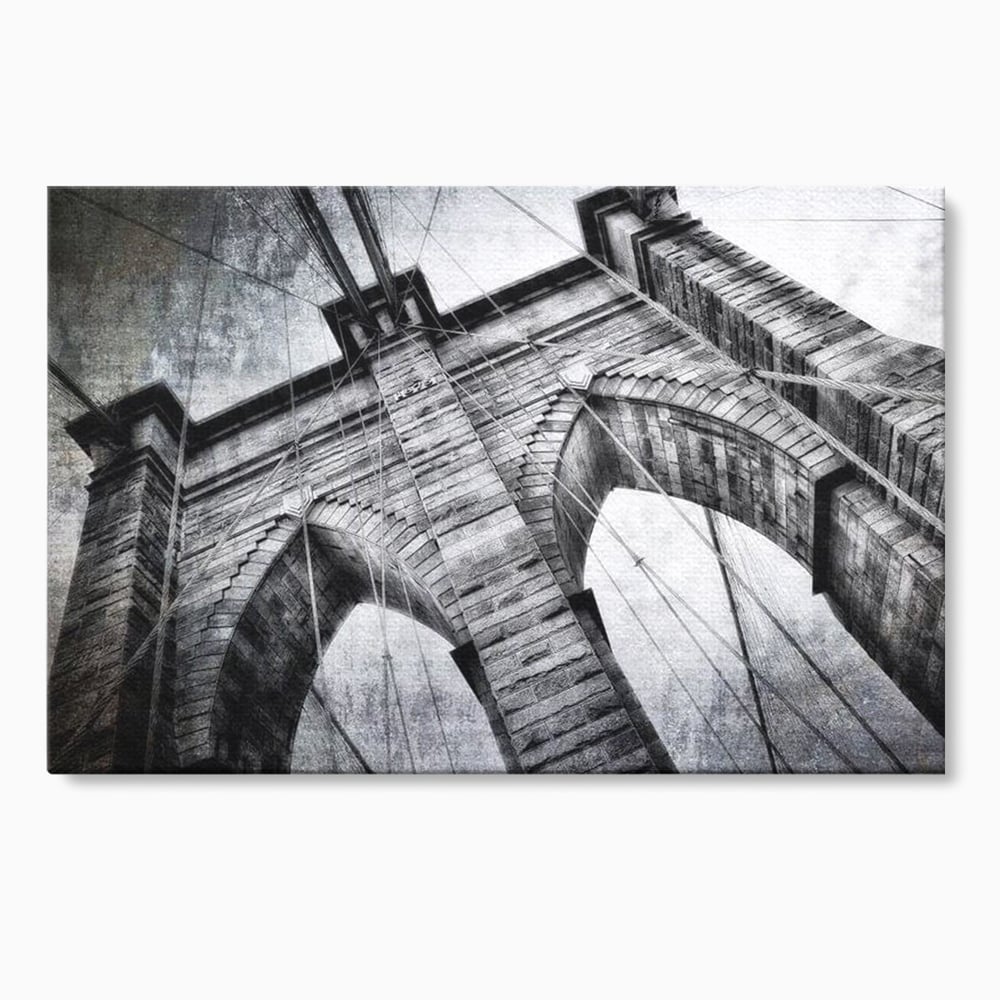 Tablou canvas cu tablou canvas cu podul brooklyn, fara rama, pe sasiu de lemn