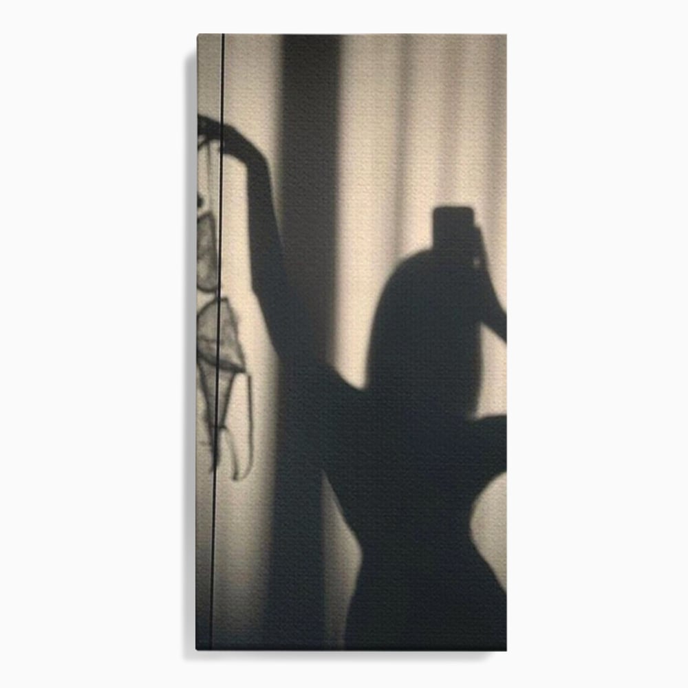 Tablou canvas cu tablou canvas cu silueta si umbra, fara rama, pe sasiu de lemn