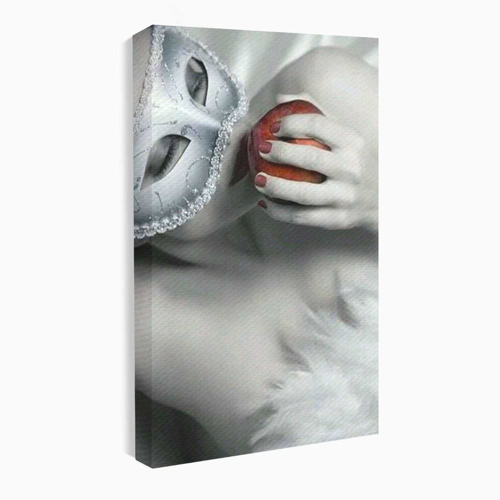 Tablou canvas cu tablou canvas cu masca si mar, fara rama, pe sasiu de lemn