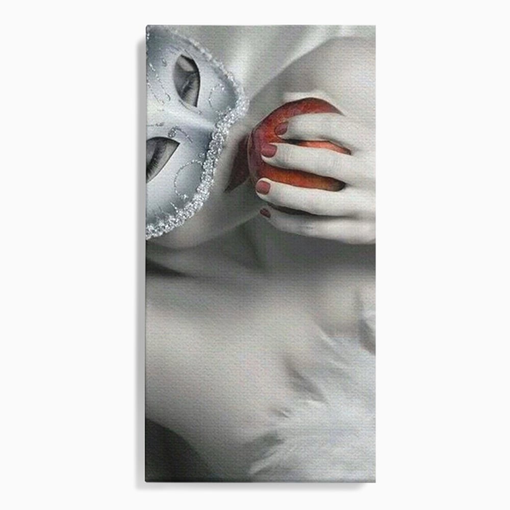 Tablou canvas cu tablou canvas cu masca si mar, fara rama, pe sasiu de lemn