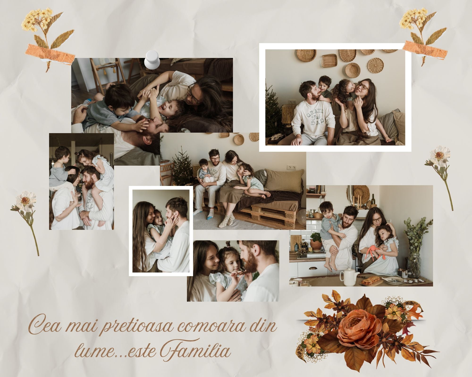 Tablou canvas cu tablou canvas personalizat cu fotografii de familie
