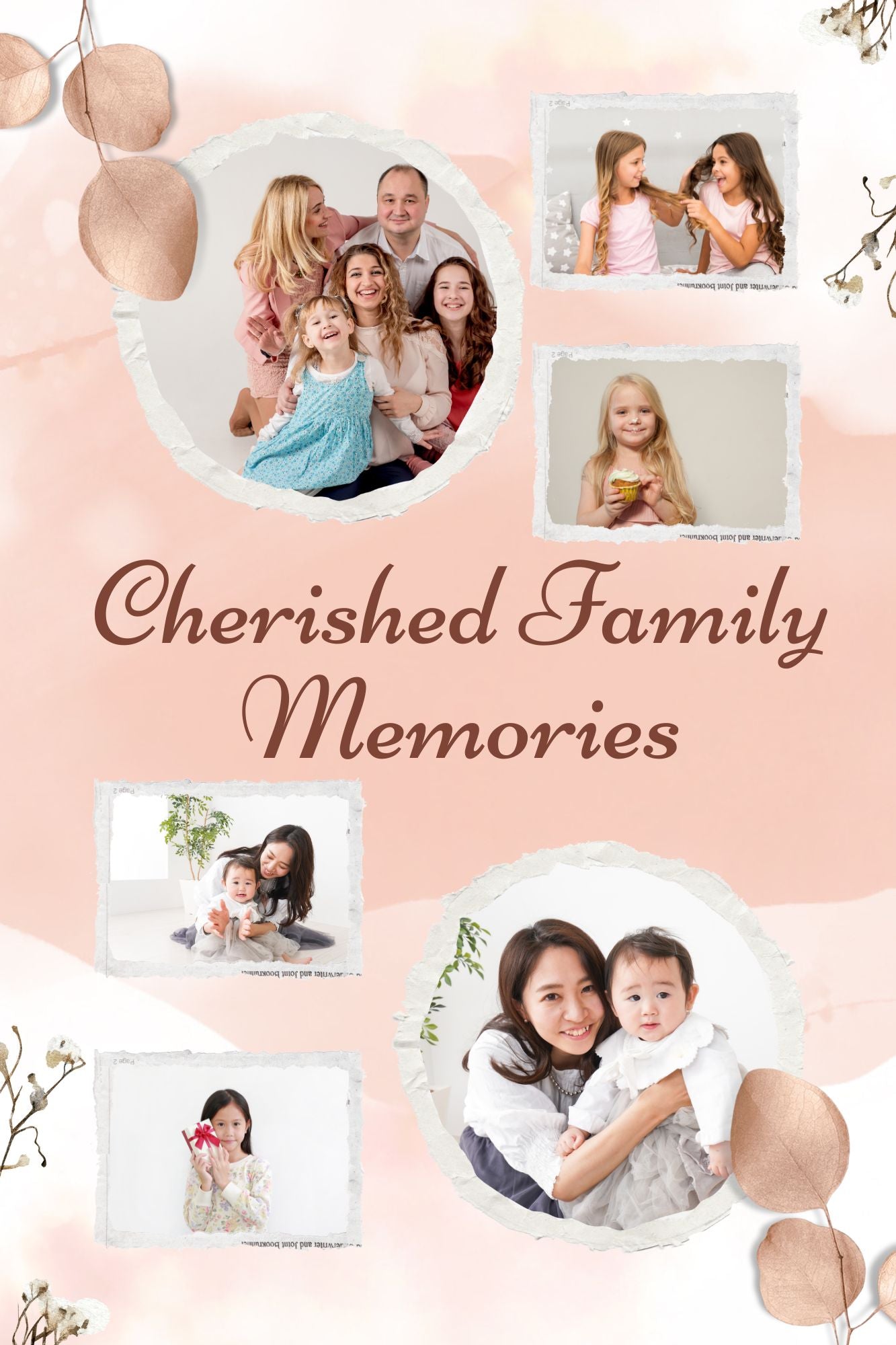 Tablou Canvas Personalizat cu 6 Poze Pentru Familie " Cherished Family Memories", PS119
