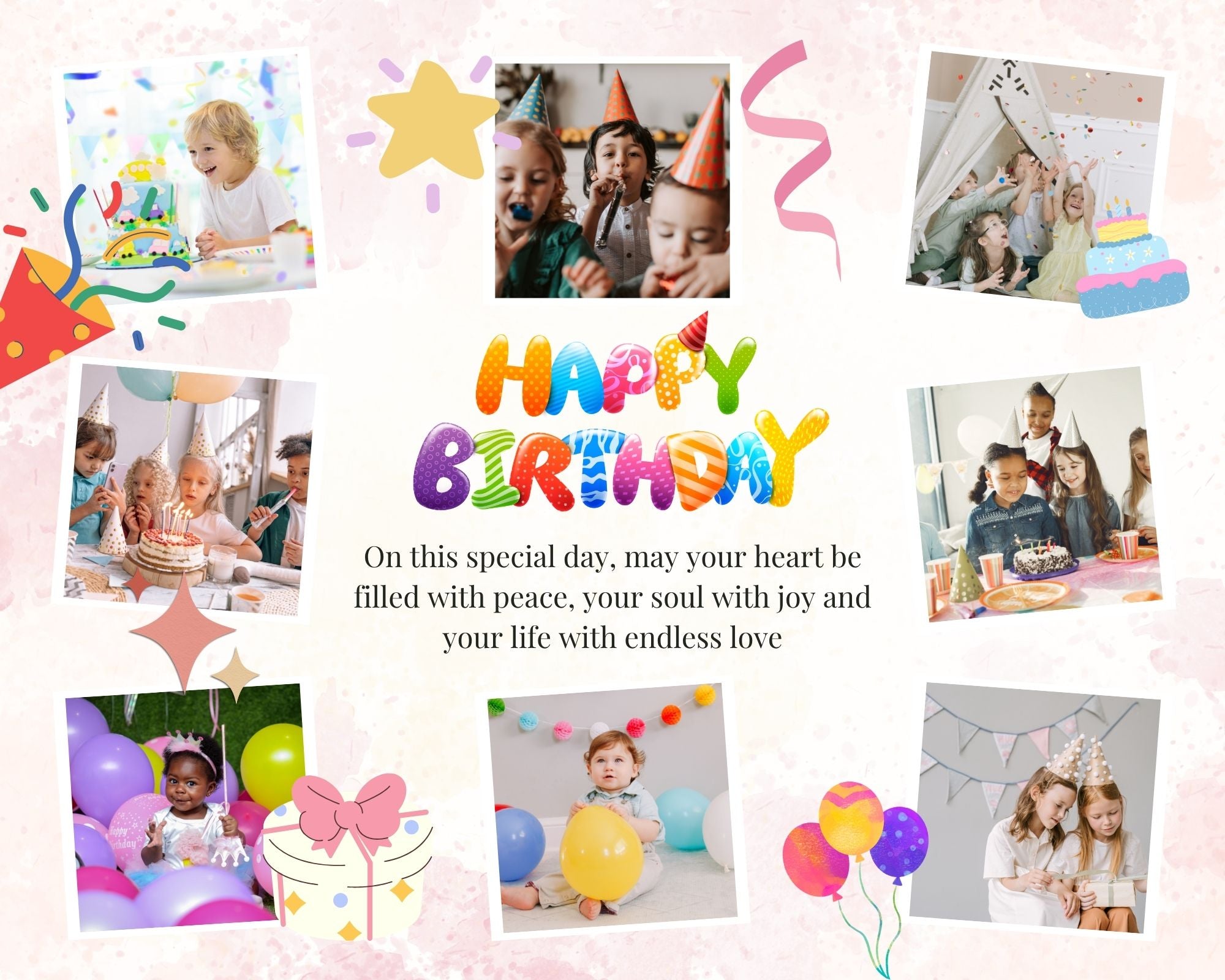 Tablou canvas cu tablou canvas aniversar cu opt fotografii