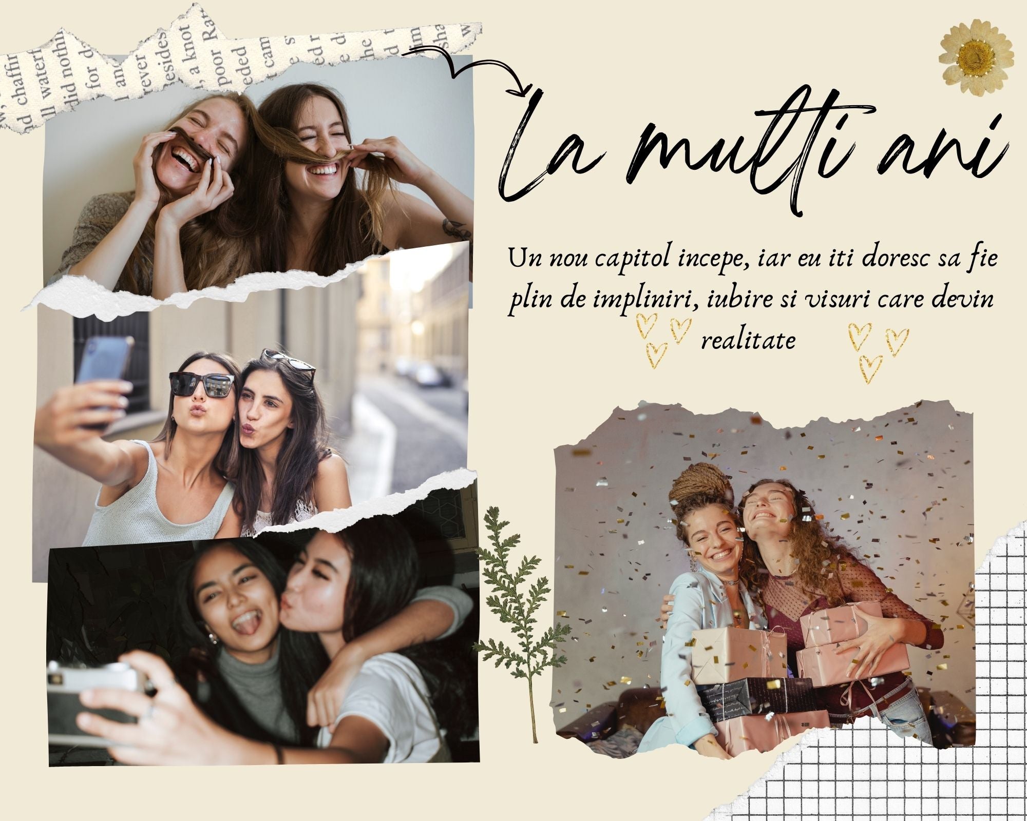 Tablou canvas cu tablou personalizat cu patru fotografii