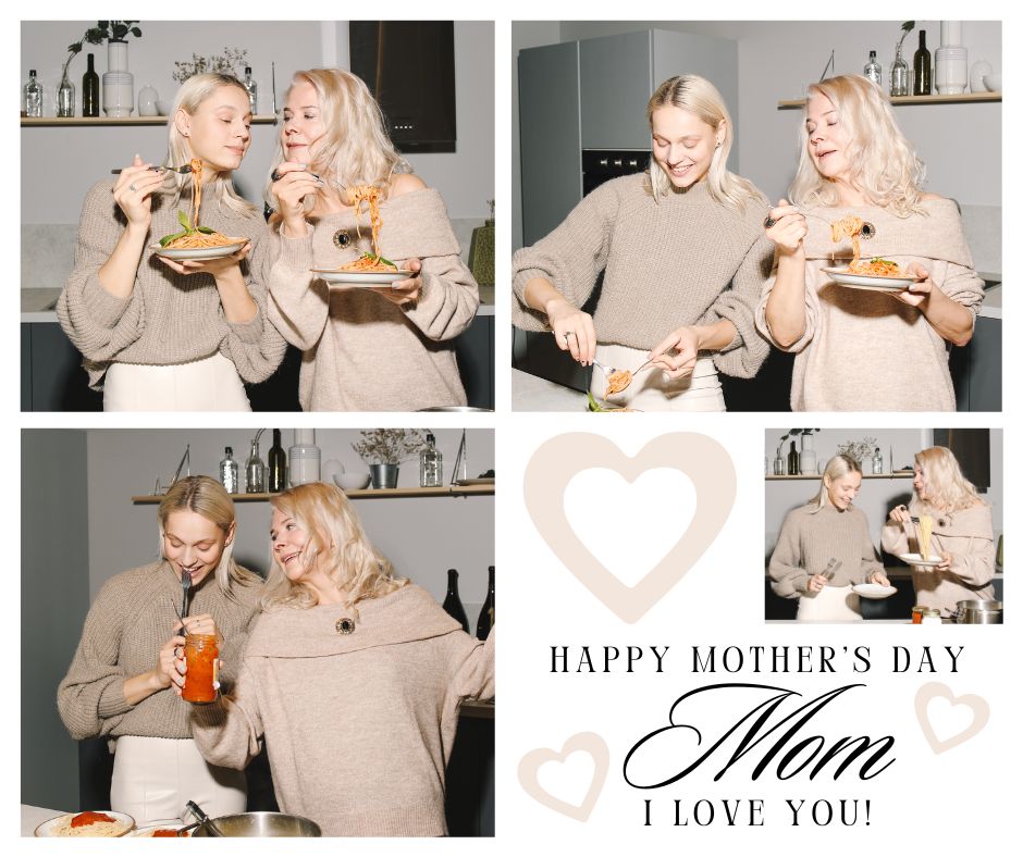 Tablou Canvas Personalizat cu 4 Poze Pentru Mama "Happy Mother's Day", PS155