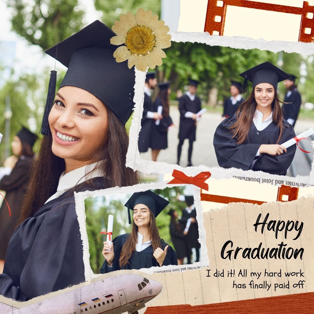 Tablou personalizat pentru absolvire cu fotografii, tablou canvas pentru perete